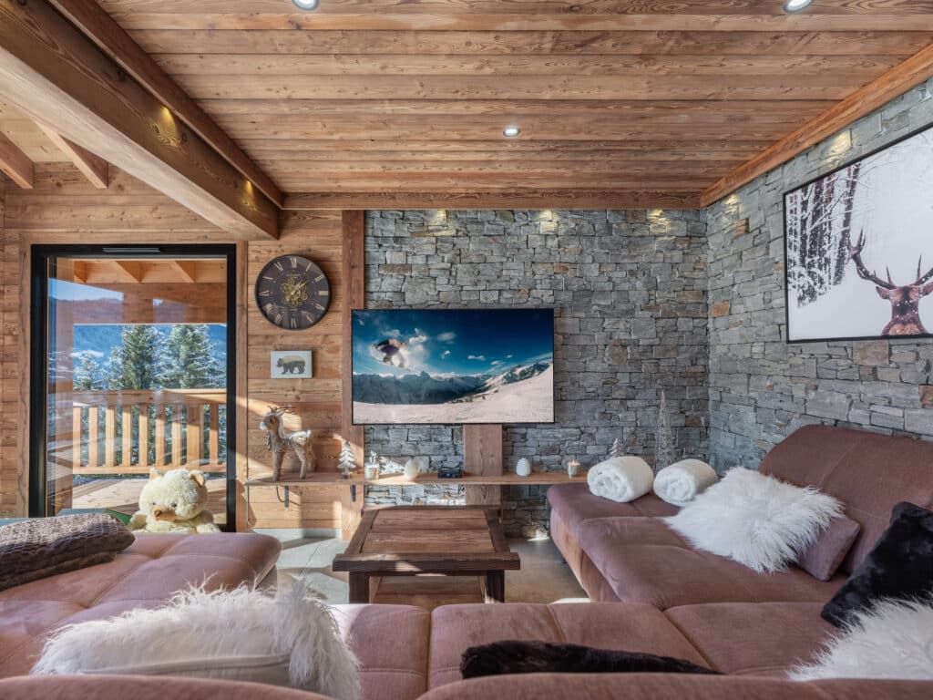 chalet sapinette location 14 personnes chatel 6 chambres salon Châtel