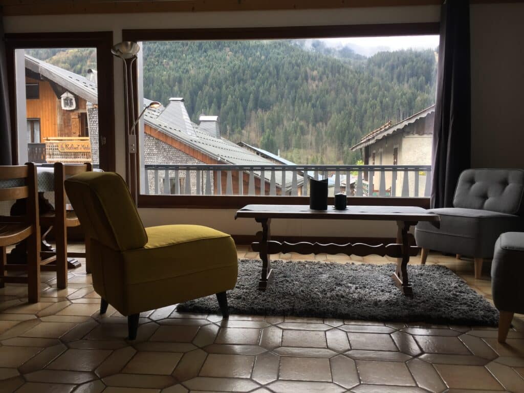 location a l annee duplex chapelle abondance sejour vue Chapelle d'Abondance