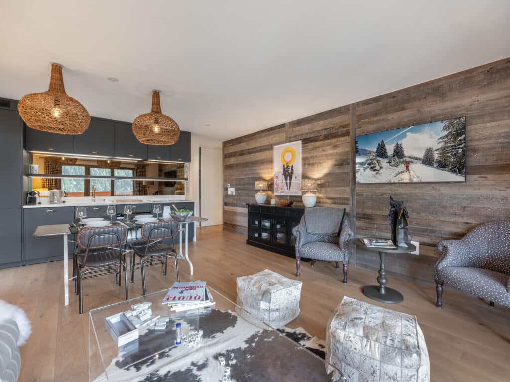 rental de vacancies apartment chatel portes du soleil view mountain living room Châtel